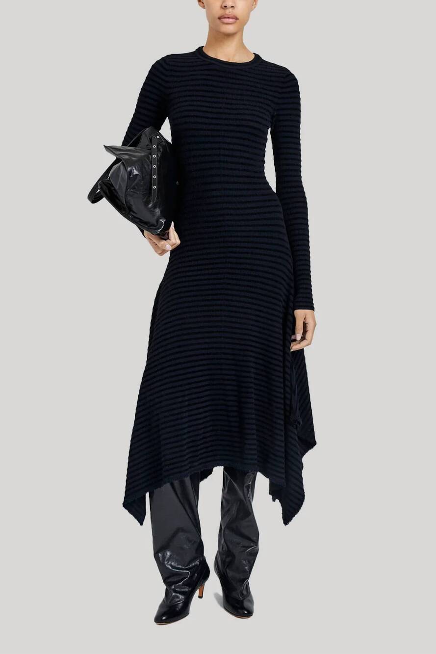 NEW PROENZA SCHOULER women's didi dress in navy/black